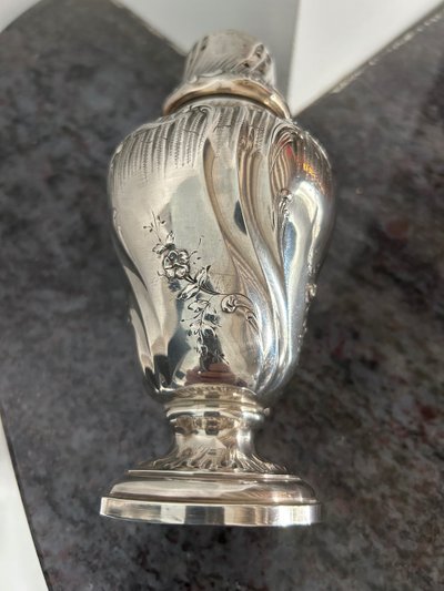 Paire De Saupoudreuses En Argent Massif De Style Louis XV Minerve - Saupoudreuse - Saupoudroir