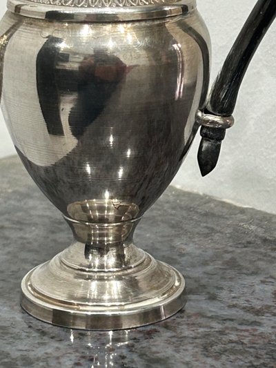 Verseuse - Théière - Cafetière égoïste En Argent Massif Poinçon Minerve Fin XIXéme Siècle 