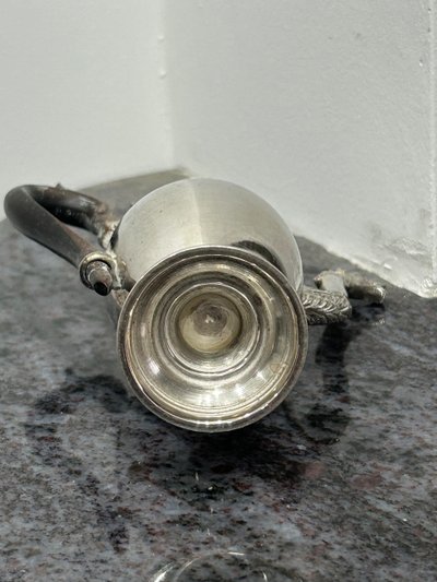 Verseuse - Théière - Cafetière égoïste En Argent Massif Poinçon Minerve Fin XIXéme Siècle 