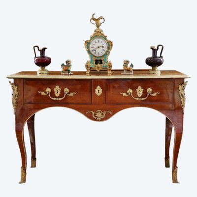 Supporto per parrucca intarsiato in legno di amaranto del periodo Regency