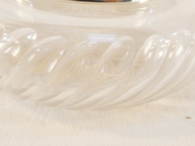Bomboniera ART NOUVEAU in CRISTALLO e ARGENTO SOLIDO con decorazione IRIS