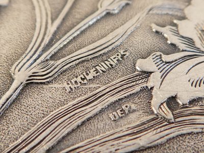 Bomboniera ART NOUVEAU in CRISTALLO e ARGENTO SOLIDO con decorazione IRIS