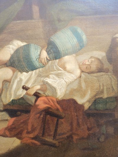 Hst Soggetto erotico, con cornice, XIX secolo