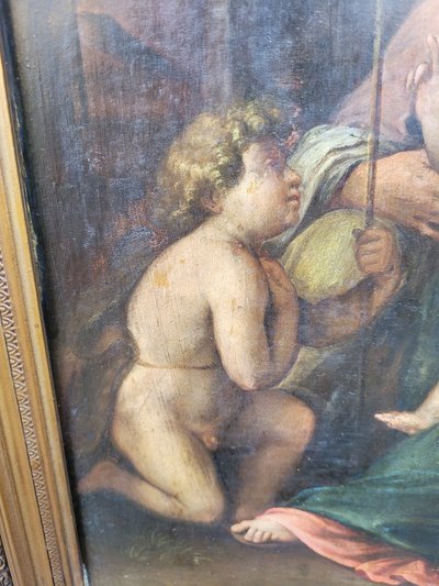Italienische Schule, Madonna der göttlichen Liebe, auf Holz, 17./18. Jahrhundert