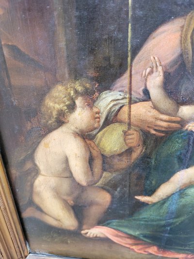 Italienische Schule, Madonna der göttlichen Liebe, auf Holz, 17./18. Jahrhundert