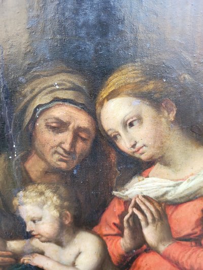 Italienische Schule, Madonna der göttlichen Liebe, auf Holz, 17./18. Jahrhundert