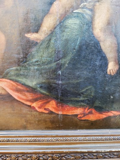 Italienische Schule, Madonna der göttlichen Liebe, auf Holz, 17./18. Jahrhundert