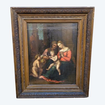 Italienische Schule, Madonna der göttlichen Liebe, auf Holz, 17./18. Jahrhundert