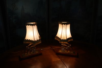 Paire de lampes de table vintage
