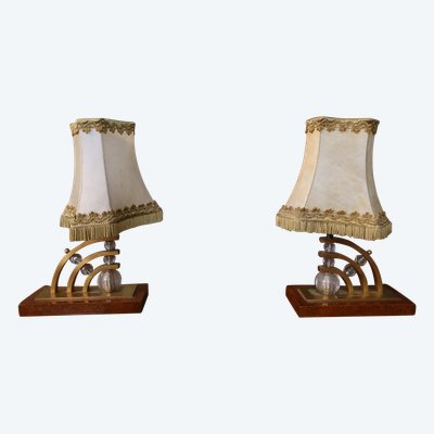 Paire de lampes de table vintage