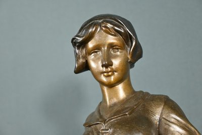 Sculpture en Régule Titrée « Semeuse », signée A. de Ranieri – Milieu XXe