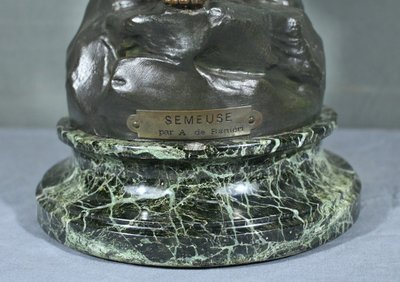 Sculpture en Régule Titrée « Semeuse », signée A. de Ranieri – Milieu XXe