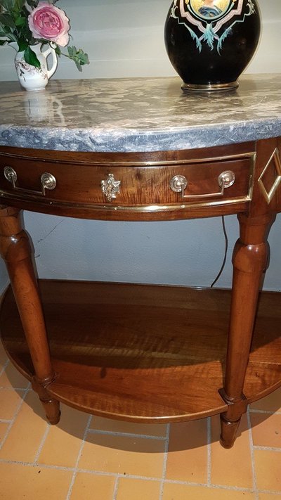 Console Desserte En Noyer - époque 18ème - Louis XVI -