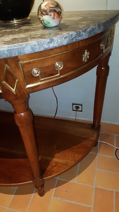 Console Desserte En Noyer - époque 18ème - Louis XVI -
