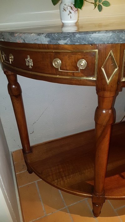 Console Desserte En Noyer - époque 18ème - Louis XVI -