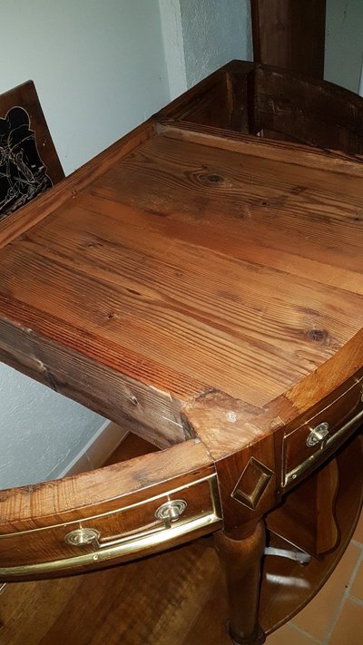 Console Desserte En Noyer - époque 18ème - Louis XVI -