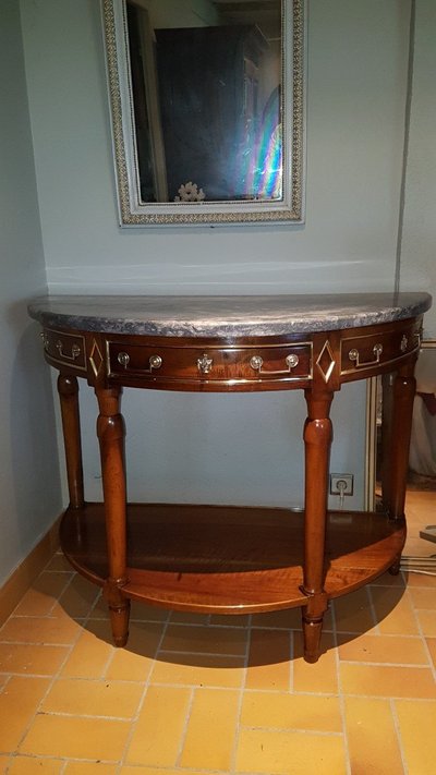 Console Desserte En Noyer - époque 18ème - Louis XVI -