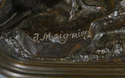 Bronze “The Pheasant and the Weasel” by J. Moigniez – Late 19th century