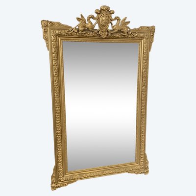Grande specchio dorato del XIX secolo – 86 cm X 140 cm