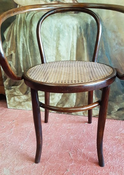 Fauteuil En Bois Courbé Signé Mundus Autriche