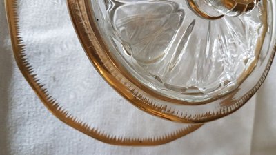 Covered Jam Dish and Saucer in Daum Crystal - 19th Century