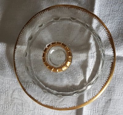 Covered Jam Dish and Saucer in Daum Crystal - 19th Century