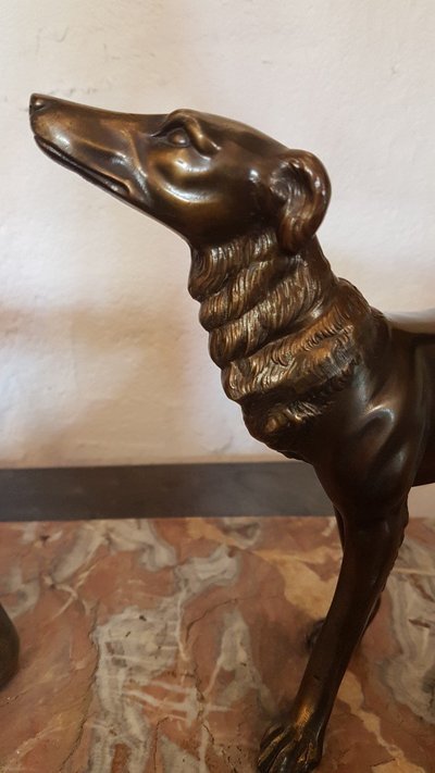 Scultura Art Deco Chryselephantine di Salvatore Melani circa 1925