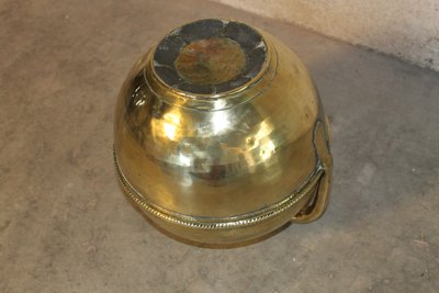 Canne à lait pichet normand en laiton époque 19ème h : 36,5 cm