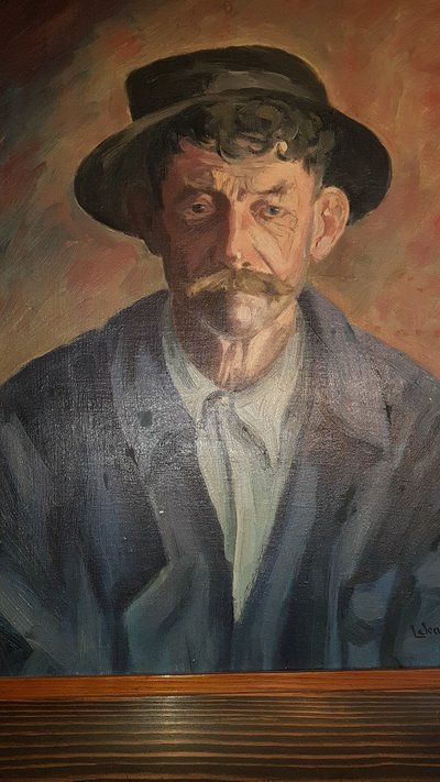 Portrait d'Un Homme Très Caractéristique By L.jeannin 1949