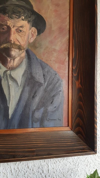 Portrait d'Un Homme Très Caractéristique By L.jeannin 1949
