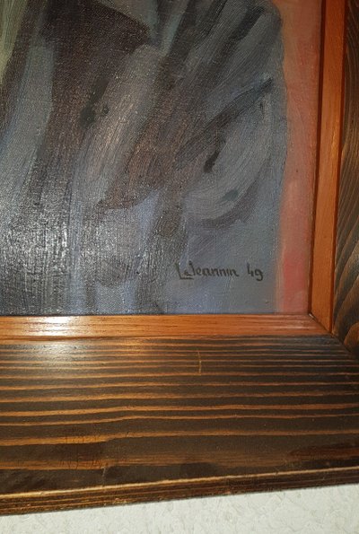 Portrait d'Un Homme Très Caractéristique By L.jeannin 1949