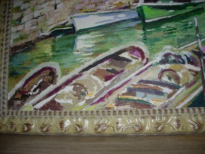 Très Grand Tableau  - Huile  Sur Toile  -  Paysage évoquant le Sud  - début 20ème .
