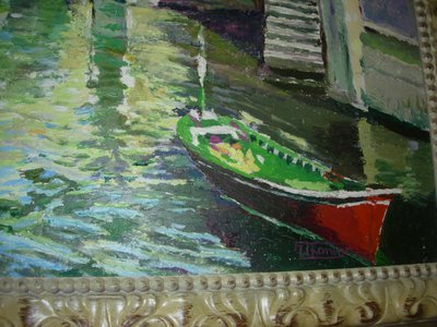 Très Grand Tableau  - Huile  Sur Toile  -  Paysage évoquant le Sud  - début 20ème .