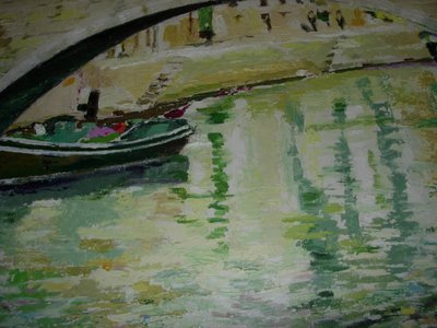 Très Grand Tableau  - Huile  Sur Toile  -  Paysage évoquant le Sud  - début 20ème .