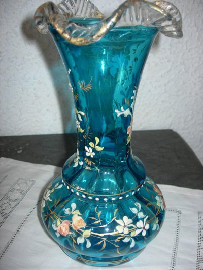 personalisierte Vase aus emailliertem Glas