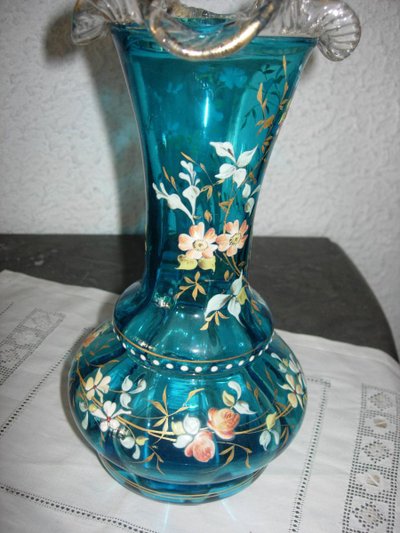 personalisierte Vase aus emailliertem Glas