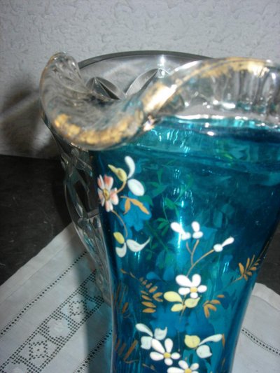 personalisierte Vase aus emailliertem Glas