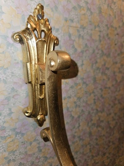 Ensemble De 3 Embrasses De  Rideaux En Bronze Doré - Fleur De Lys - Début 20ème