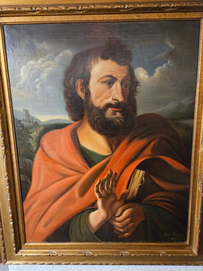 Oil On Canvas Marouflaged On Panel By Max Jambois 19th century period