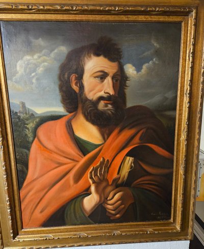 Oil On Canvas Marouflaged On Panel By Max Jambois 19th century period