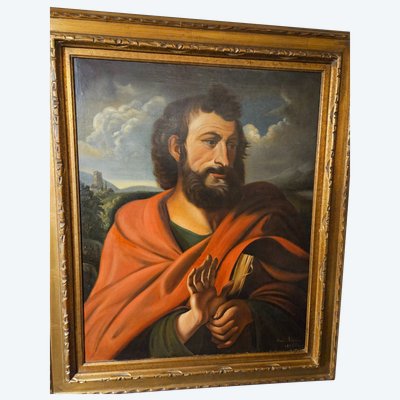 Oil On Canvas Marouflaged On Panel By Max Jambois 19th century period