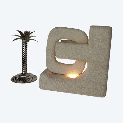 Lampe en pierre de Albert Tormos 