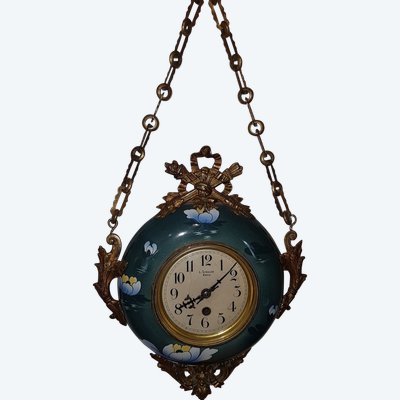 Wall Clock Called "Baker's Clock" - Late 19th Century - Keller § Guérin Earthenware -