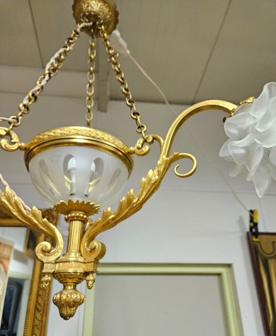 Gilded Bronze Chandelier - Louis XV style - late 19th century - France