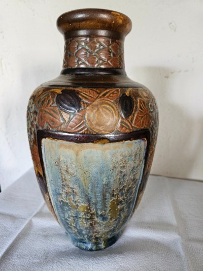 Art Deco vase By Joseph Mougin (1876 - 1961) In glazed stoneware.
