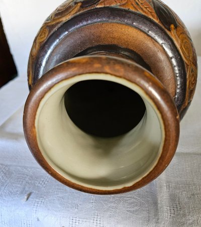 Art Deco vase By Joseph Mougin (1876 - 1961) In glazed stoneware.