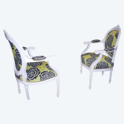 Ensemble De 3 Fauteuils Style Louis XVI - 19ème