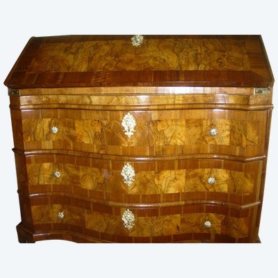 Commode scriban Galbée Noyer époque LXIV