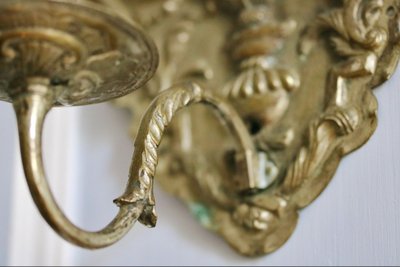 Pair Of Silver Brass Reflectors