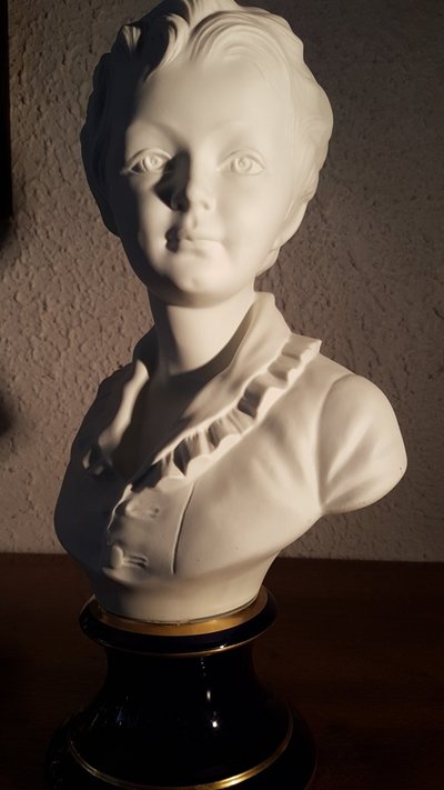 Child bust Limoges porcelain - C. Tharaud
